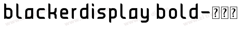 blackerdisplay bold字体转换